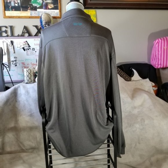 Snake Eyes Dry-18 Gray 1/2 Zip-Up L/S Shirt - Picture 3 of 8